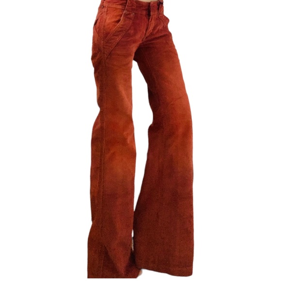 NWT Vintage Parasuco Corduroy Flared Pants Jeans Low Rise Extra Long 23 - Picture 6 of 8